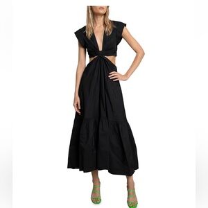 A.L.C. Black Cut-Out Maxi Dress